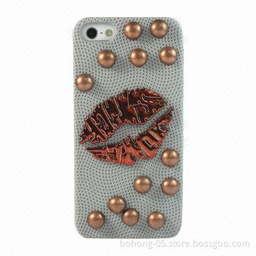 Cases for iPhone 5, Made of PC, Turnkey Posted Solid Drill that Stick a Skin (the Earth)